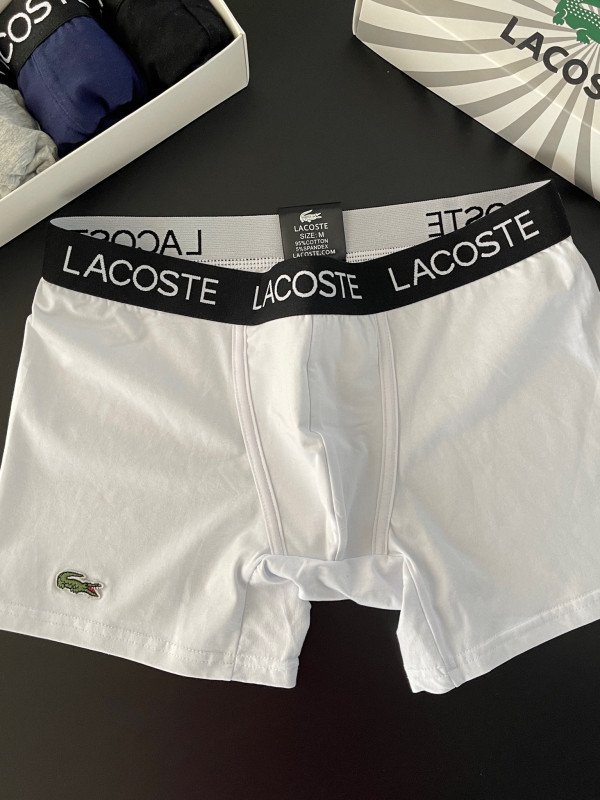 Комплект чоловічих боксерів Lacoste black, 4шт в коробці