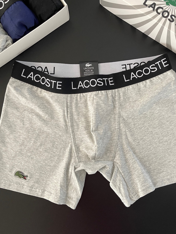 Комплект чоловічих боксерів Lacoste black, 4шт в коробці