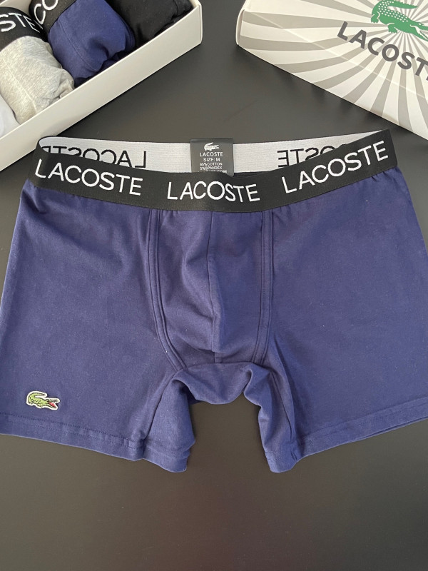 Комплект чоловічих боксерів Lacoste black, 4шт в коробці