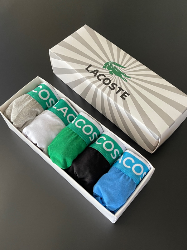 Комплект чоловічих боксерів Lacoste, 5шт в коробці