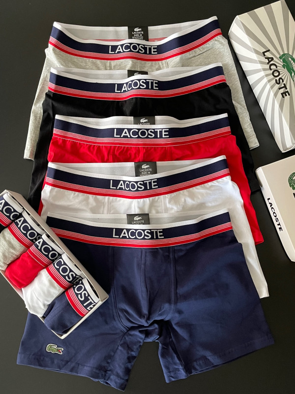 Комплект чоловічих боксерів lacoste kolor, 5шт в коробці