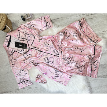 Рожевий комплект сорочка з шортами Victorias Secret