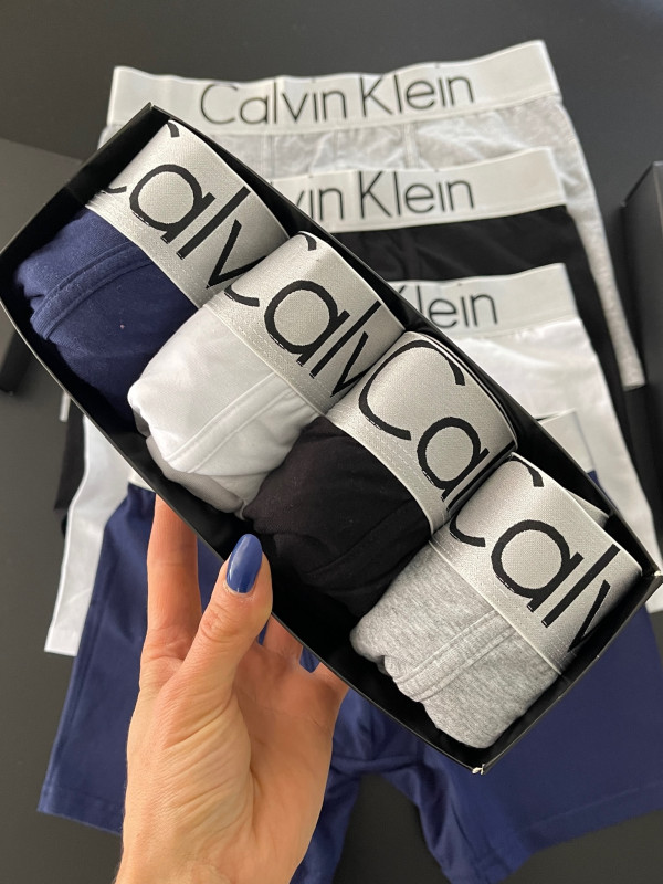 Комплект чоловічих боксерів Calvin Klein steel long, 4шт в коробці