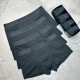 Комплект чорних чоловічих боксерів Calvin Klein striped2, 4шт в коробці